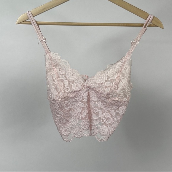 Cabarnet Pink Lace Stretch Bralette Medium M - Picture 2 of 6